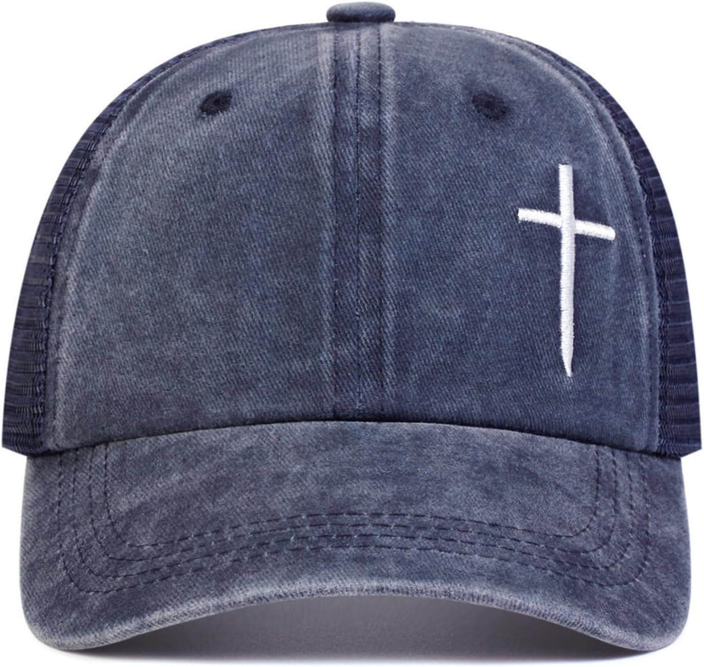 Jesus Cross Baseball Cap Fashion Adjustable Christian Hat Trucker Hat for Women Men image 2
