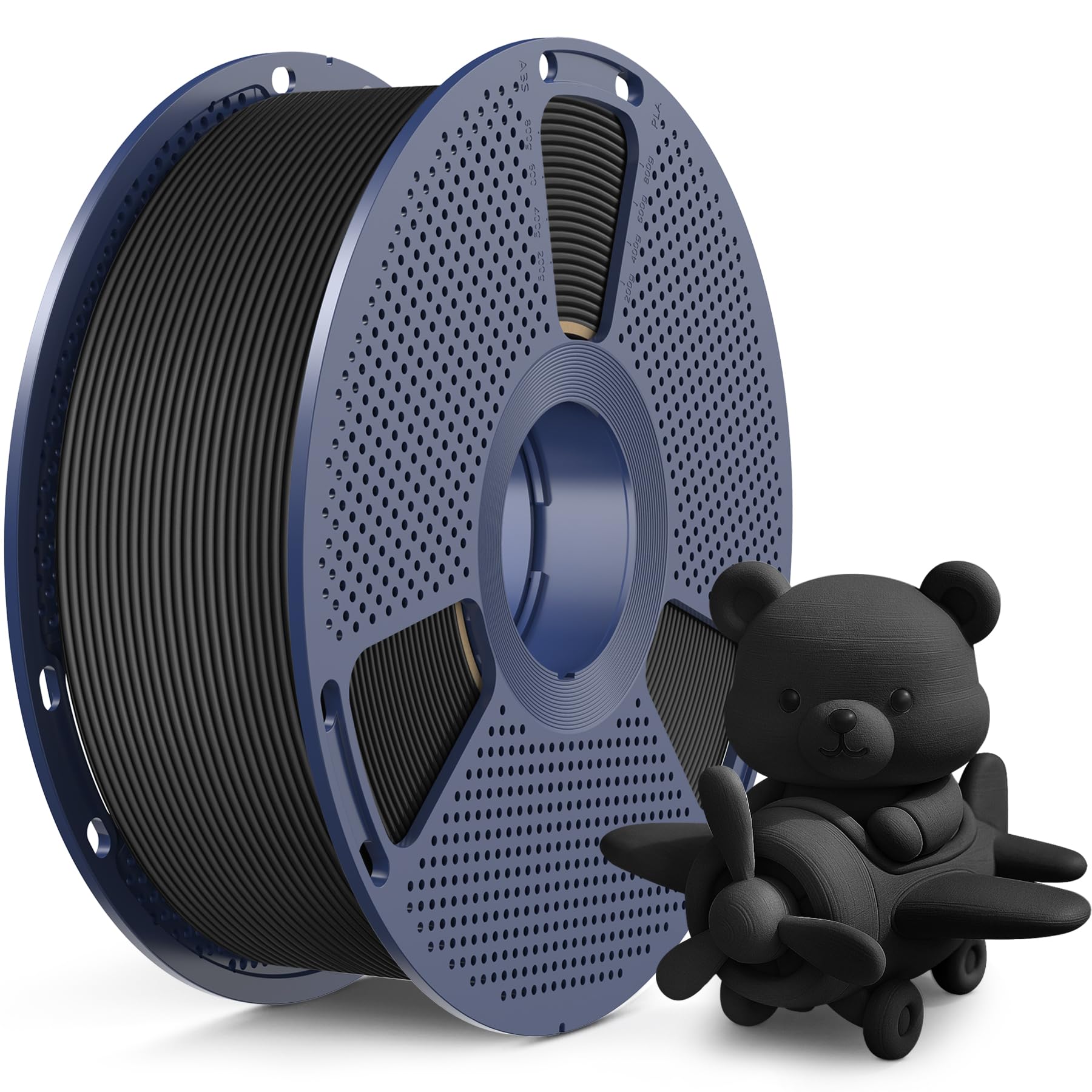 1KG Matte Black PLA Filament for 3D Printers