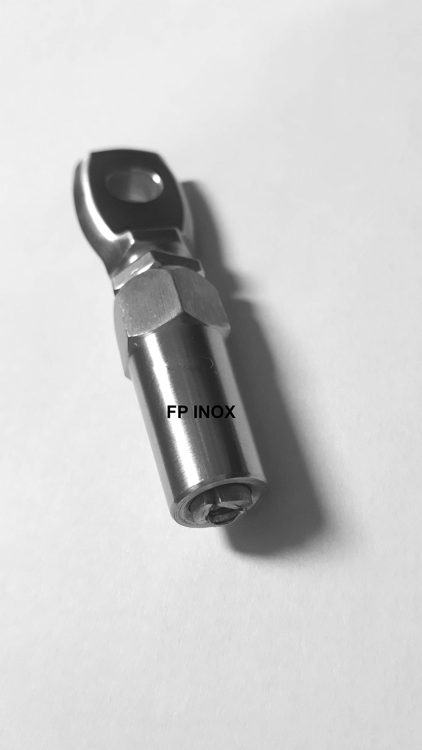 Embout à Sertir Inox A4 Pour Câble 4 Mm - Tige Filetée Droite, Pour Garde-corps Ou Câblage
