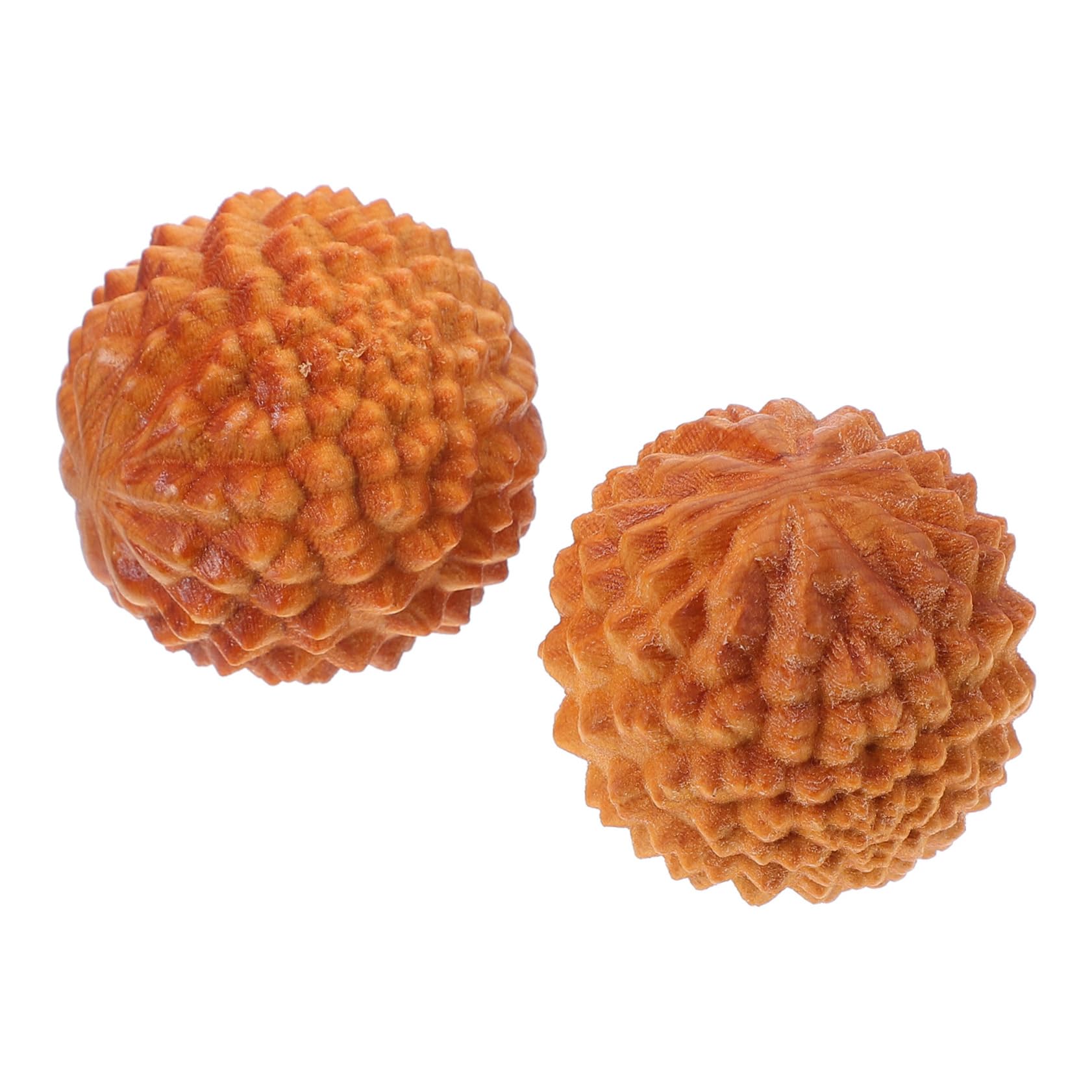 Balones de Masaje de Madera para Manos Forma Durian 2 Piezas
