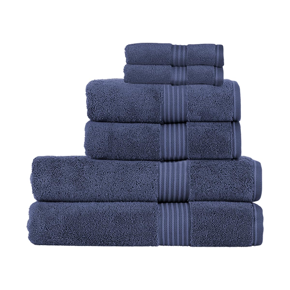 Christy Supreme Hygro 6 Piece Towel Set | Stormy Blue | 2 Bath Towels, 2 Hand Towels & 2 Face Cloths — image 1
