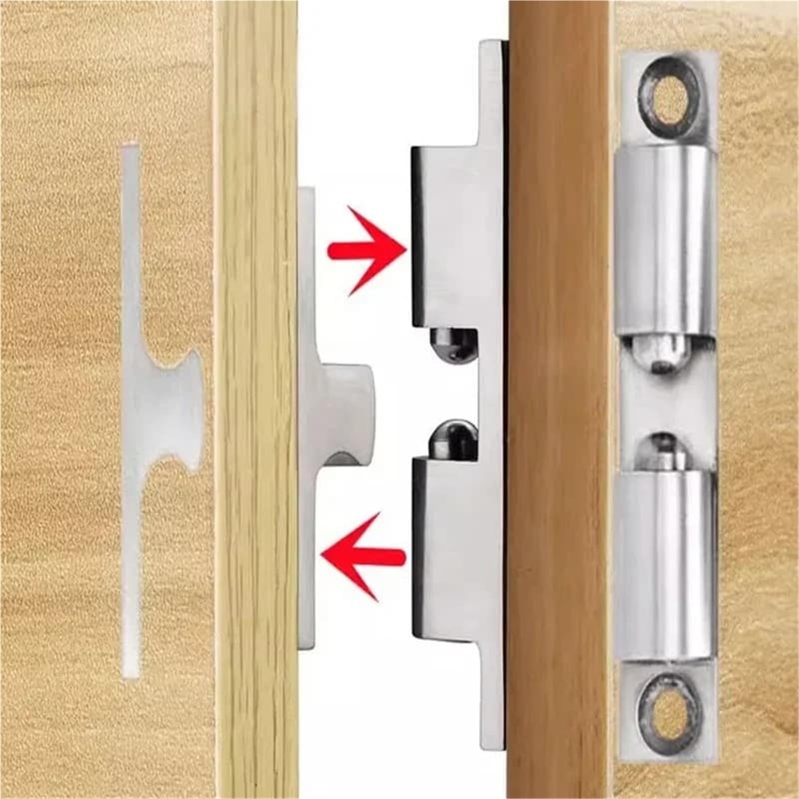 10 Stück Möbeltür-Kugelriegel aus Messing, Doppelrolle, Federkugelschnäpper, Schrank-, Schranktür, verstellbare Spannungsriegel Für Schränke