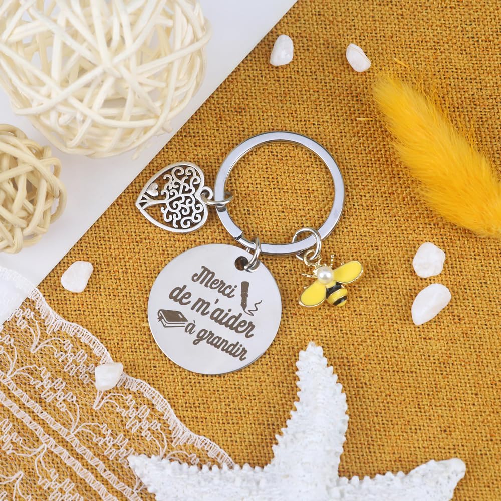 Piglagogo Merci Maitre Porte Clef Maitresse, Idee Cadeau Fin D'année Pour Directrice D'école Pour Atsem Maternelle Pour Enseignant