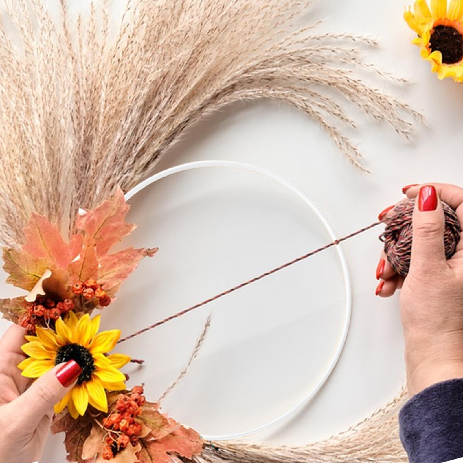 Anelli In Metallo Per Fai Da Te - 10 Pezzi, Diametro 20 Cm, Per Macramè, Acchiappasogni, Decorazioni - Foto 4
