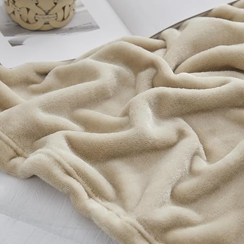 Vista 170 de Hansleep Manta de vellón tamaño individual, color verde azulado, suave y acogedora manta de franela mullida para cama, sofá, viajes, campamento