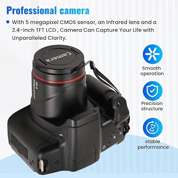 Portable Travel Vlog Camera Photography 16X Digital Zoom 1080P HD SLR Camera Anti-Shake Photo Cameras for Live Stream