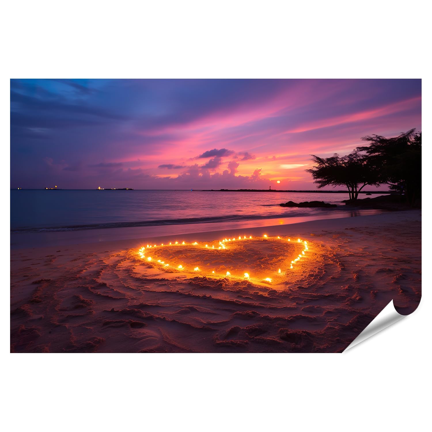 Islandburner Leinwandbild Rennwagen - 80x40cm Wandbild Motorsport