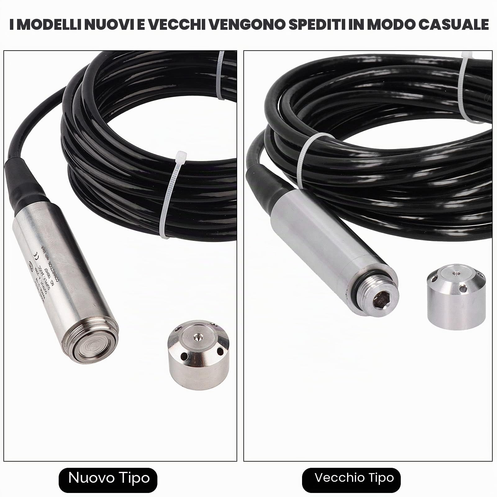 Trasmettitore di Livello del Liquido YB - 2J - F - Rilevatore con Alta Precisione, Circuito Digitale e Protezione Impermeabile IP68 (0 - 2m, 12 - 32VDC, 4 - 20mA)