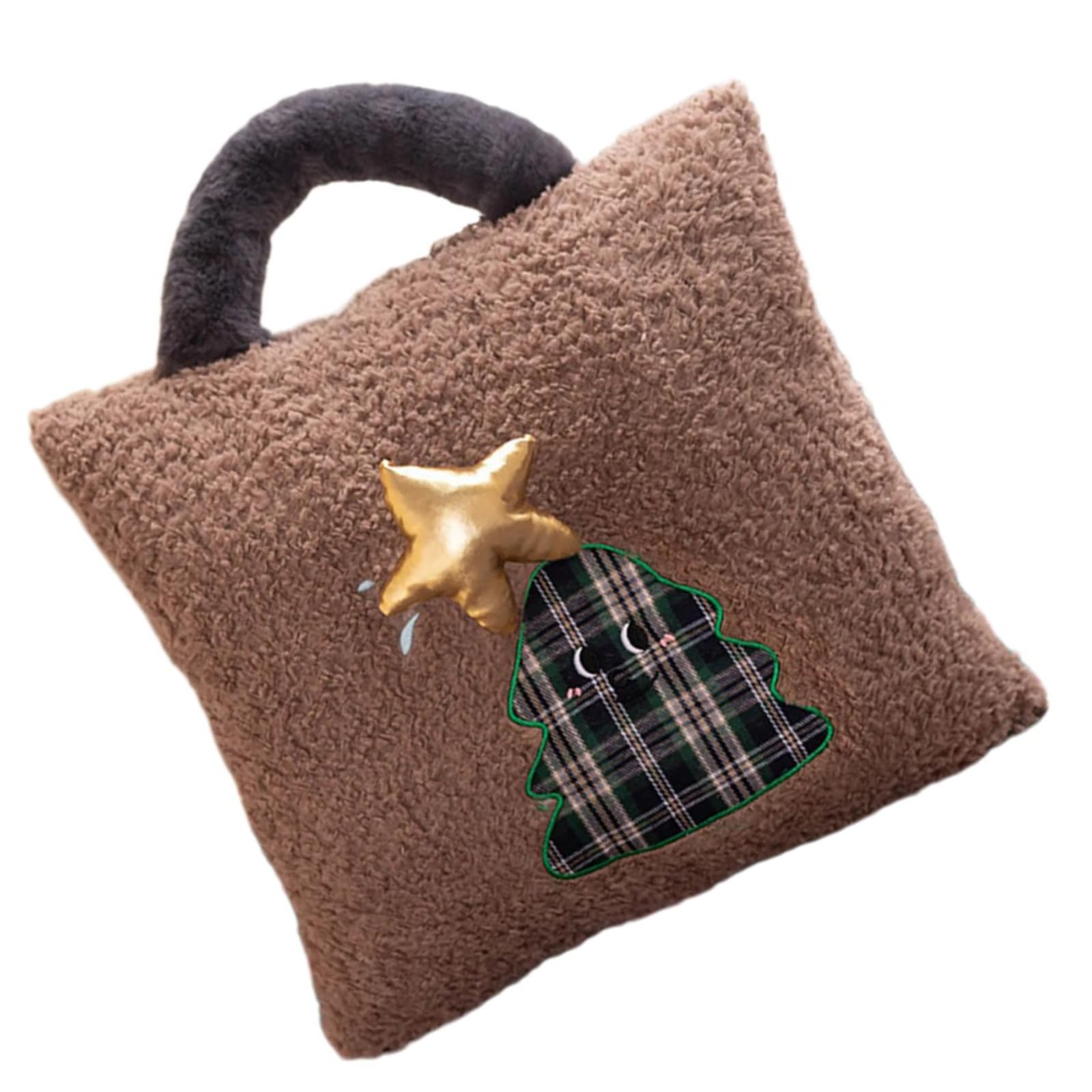 Buxuaaaa Christmas Throw Pillow Storage Bag Cushion Throw Cushion for Room Decoration Colored Snowman Tree Reindeer Christmas