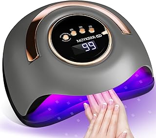 MOYKSRR 180W UV Lampe für Gelnägel, Nageltrockner Lampe UV LED Lampe Infrarot Sensor mit 4 Timer, UV Lampe Nägel Professionelle, Abnehmbarer Bodenplatte, für Nageltrockner für Alle Nagellacke