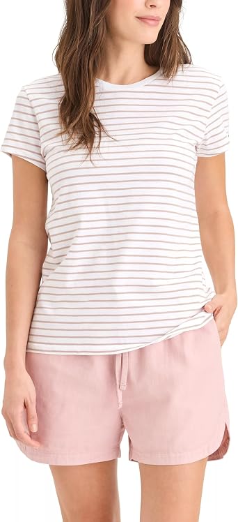 Dockers Womens Slim Fit Cotton Slub Jersey Favorite Crew T-Shirt