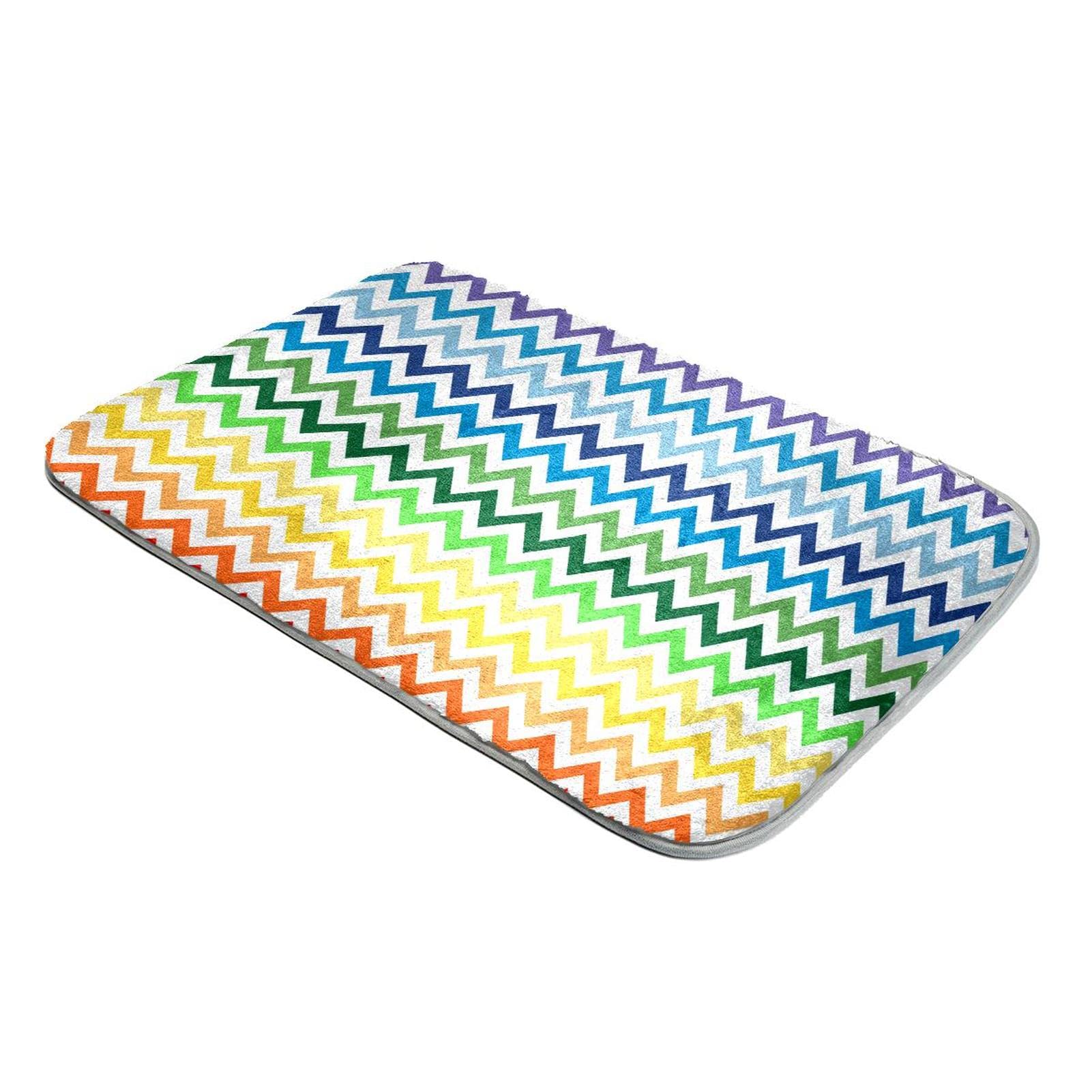 Tapis à poils longs pour chambre d'enfant fausse fourrure douce vagues colorées