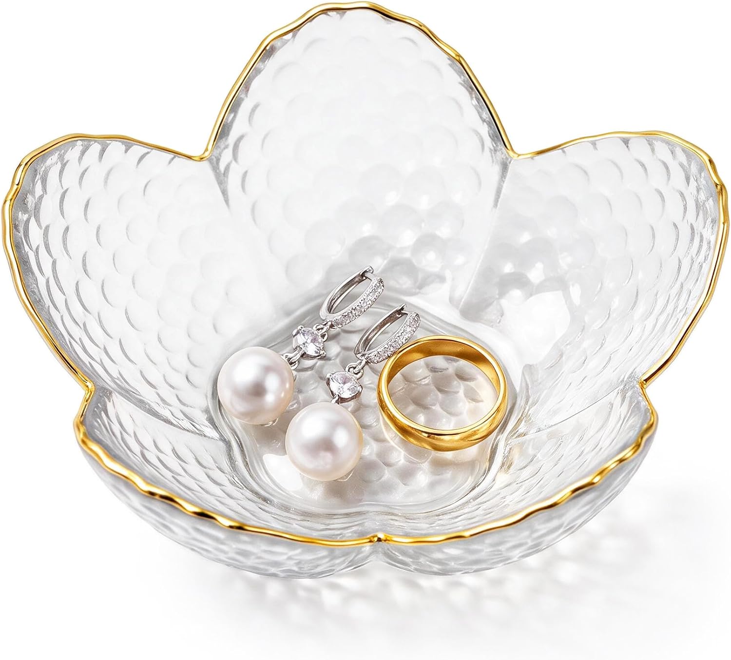 Ring Holder Jewelry Dish Trinket Tray Transparebt Room Decor