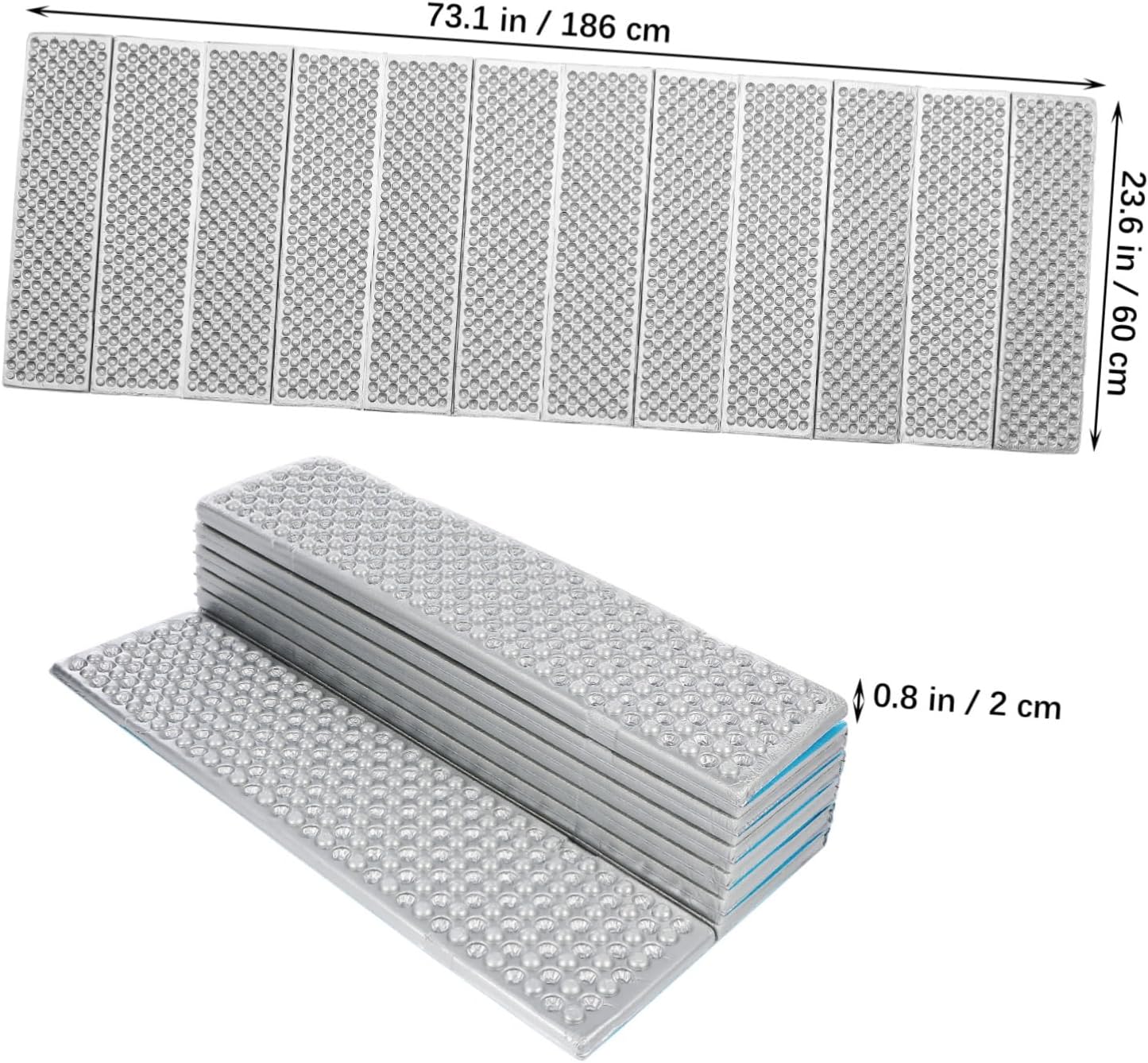 BESTonZON Folding Camping Mat Thick Insulated Foam Sleeping Pad for Outdoor Use Lightweight Portable Design for Backpacking Hiking and Extra Sleeping Surface Blue