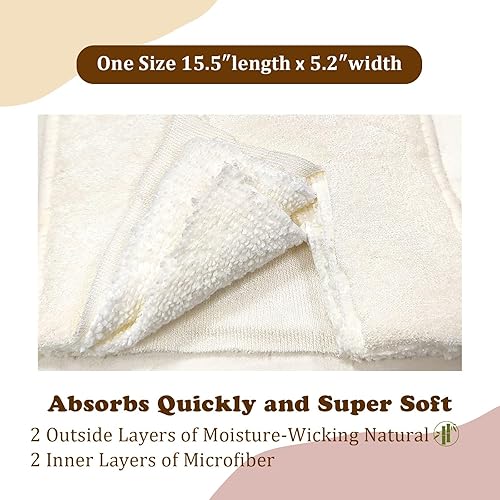 Miniatura 8 de Mama Koala 1.0 Baby Cloth Diapers Bundle(160060), with 6pcs 4-Layer Bumboo Microfiber Inserts