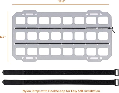 Miniatura 5 de Panel rígido MOLLE para vehículo organizador de visera de automóvil, bolsa EDC, bolsa de herramientas, soporte para bolsa táctica, estante de