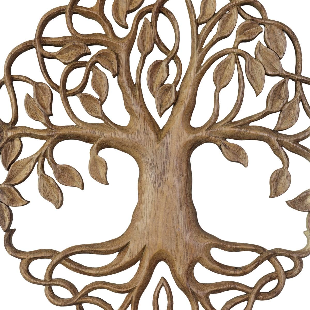 Lebensbaum Wandbild Wanddeko Mandala Zeichen Wandrelief Symbol Mythologie Deko Holz Natur 30 cm