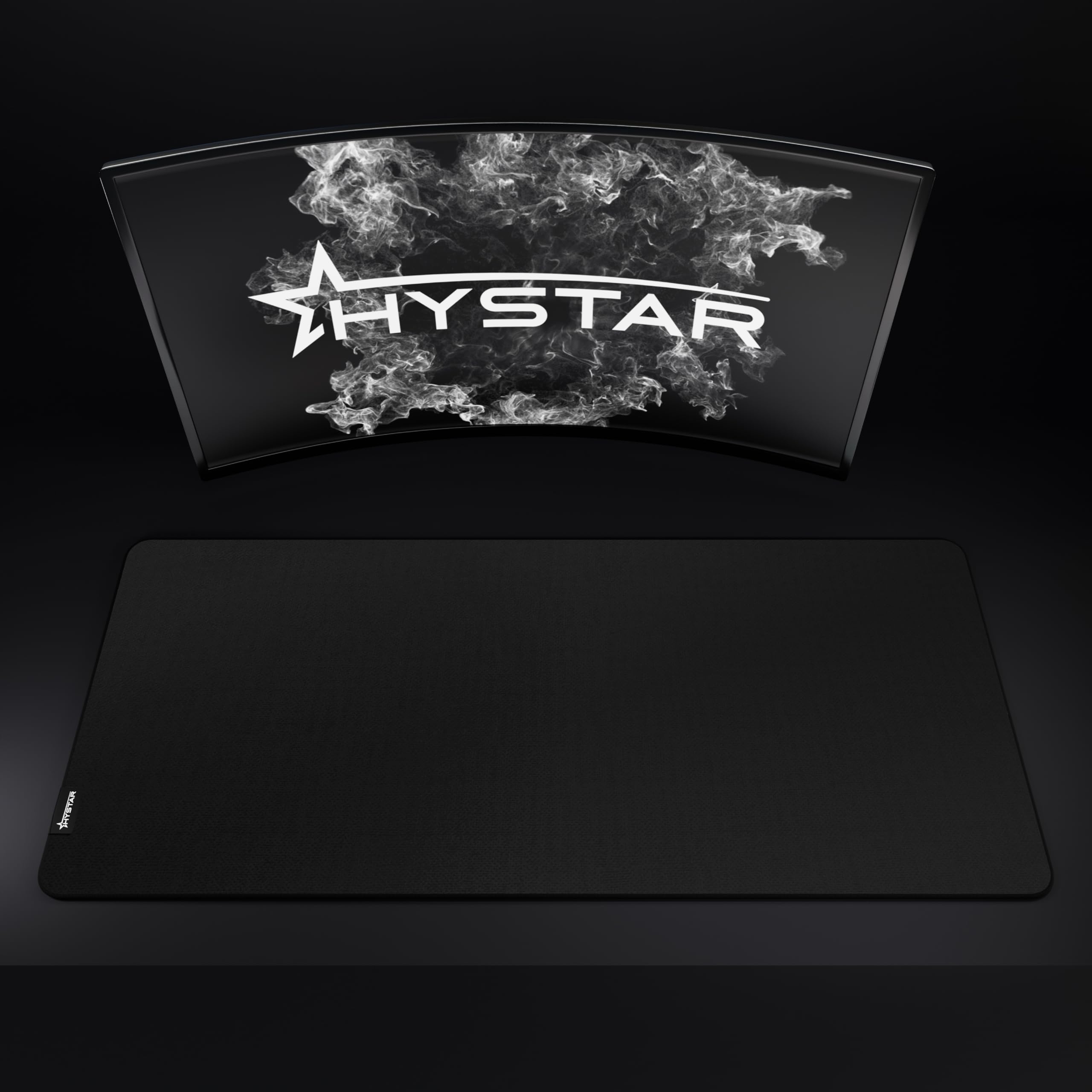 Hystar Alfombrilla de Mouse extendida para Juegos | XXL 36 x 16 Pulgadas | 5 mm de Grosor, Superficie Impermeable, Tela de poliéster Suave y Base de Goma Natural | Negro clásico
