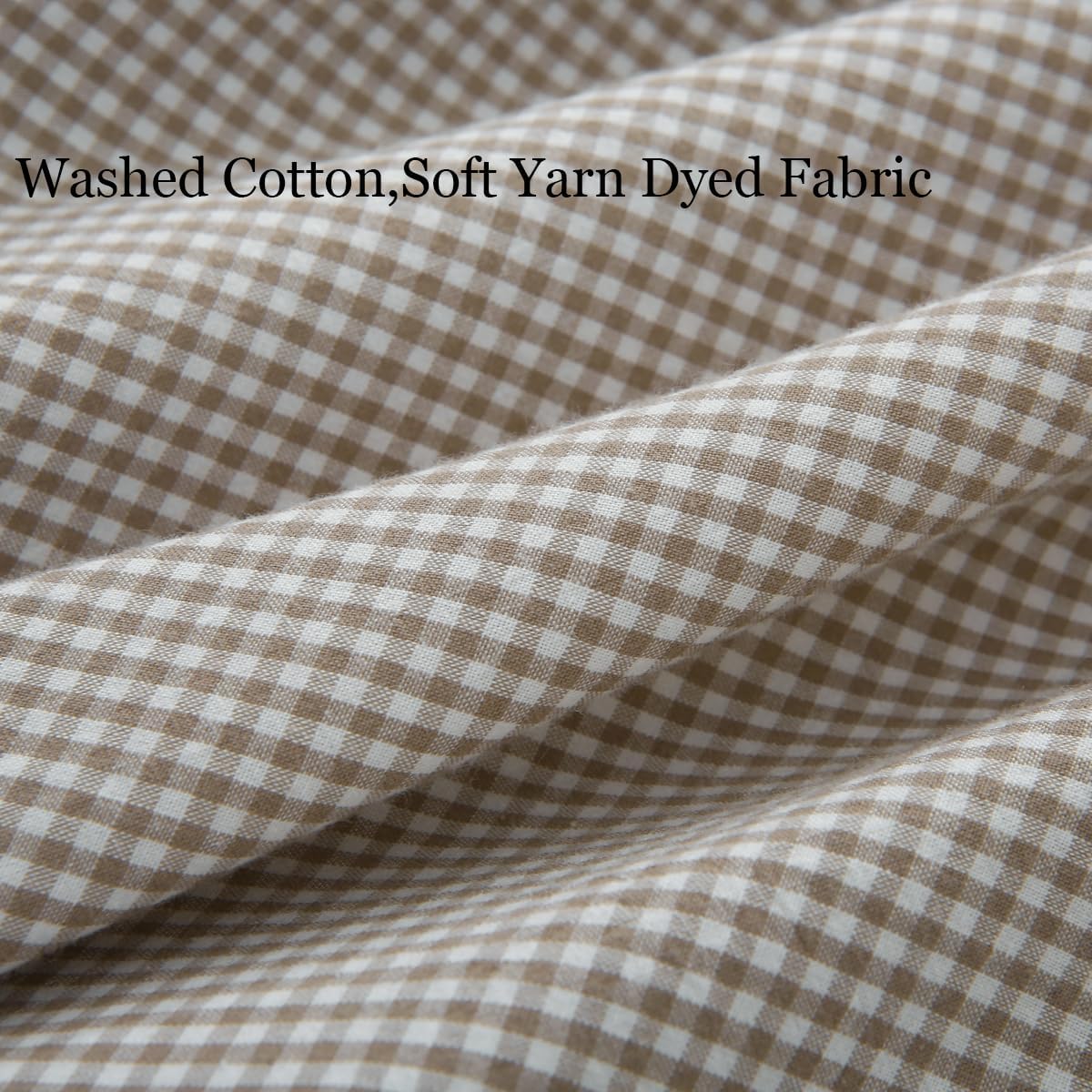 Silnuo Brown/White Ruffle Plaid Throw Pillow Covers Farmhouse Checkered Gingham Pillowcases 18"x18" Pillow Shams for Couch,Sofa,Bed and Living Room