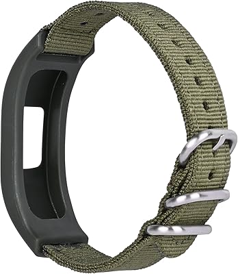 C2D JOY Nylon Bands Compatible with Garmin Vivofit 4 tracker Replacement Bands with Case-Army Green