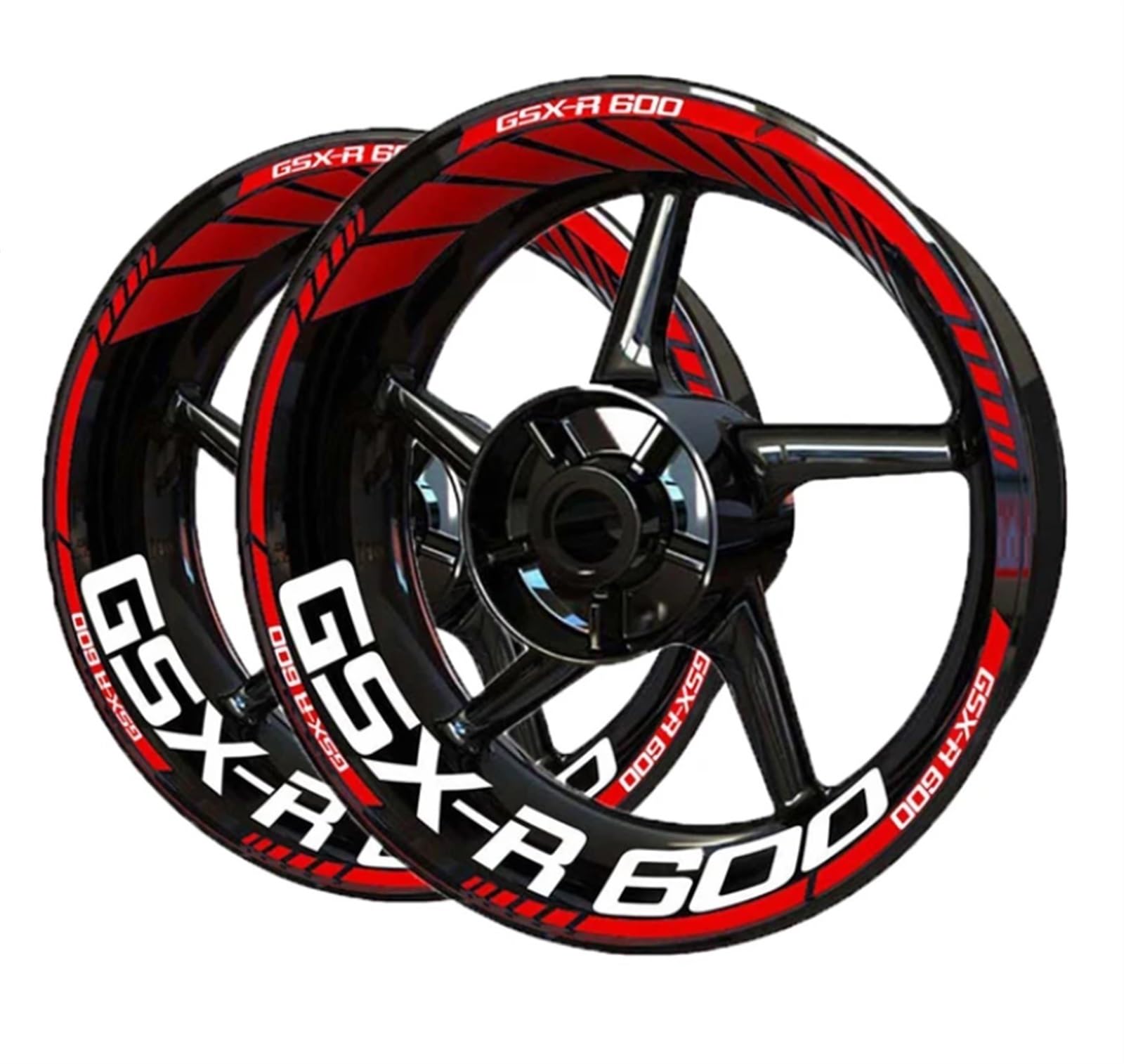 Motorcycle Wheel Stickers Decals Reflective Rims for Suzuki GSXR600 GSXR-600 Wheel Rim Sticker(Color8)