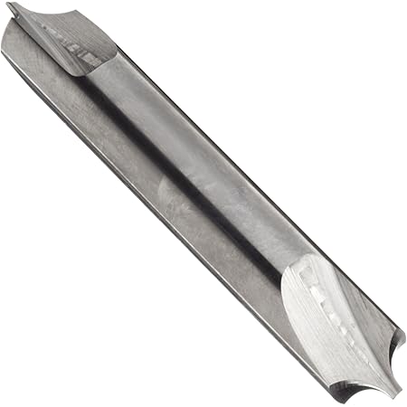 Melin Tool BRMG Carbide Corner Rounding End Mill, Double End, Uncoated (Bright) Finish, Non-Center Cutting, 0 Deg Helix, 2 Flutes, 2" Overall Length, 0.094" Cutting Diameter, 0.1875" Shank Diameter