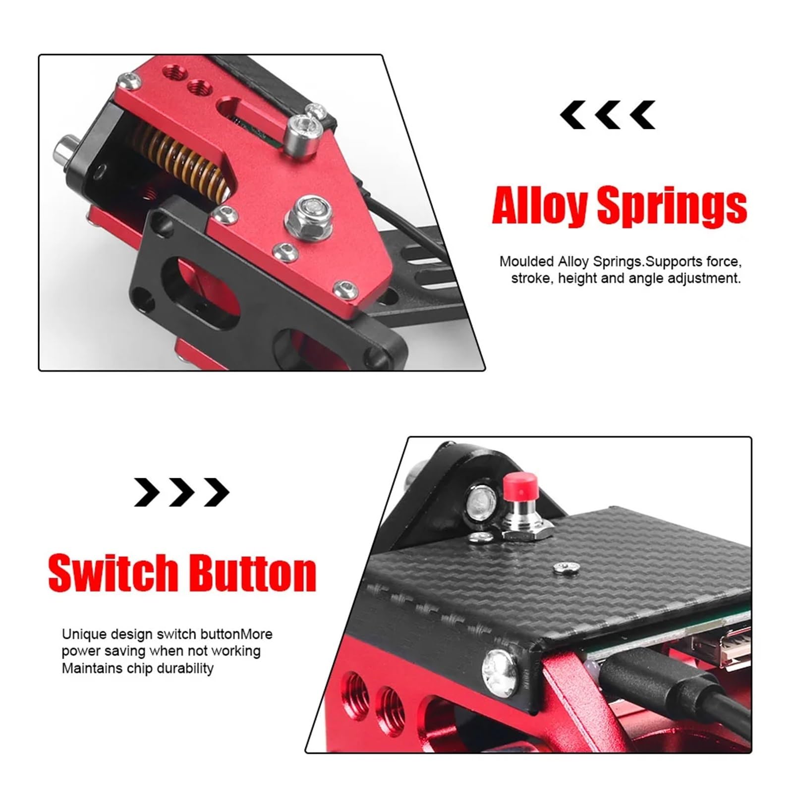 ZRHYRG Freno a Mano Per PS4 PS5 PC Freno a mano Per giochi di corse SIM Per Logitech G29 Acciaio e alluminio RALLY Regolabile Per PC Windows DIRT del freno di stazionamento(Black)