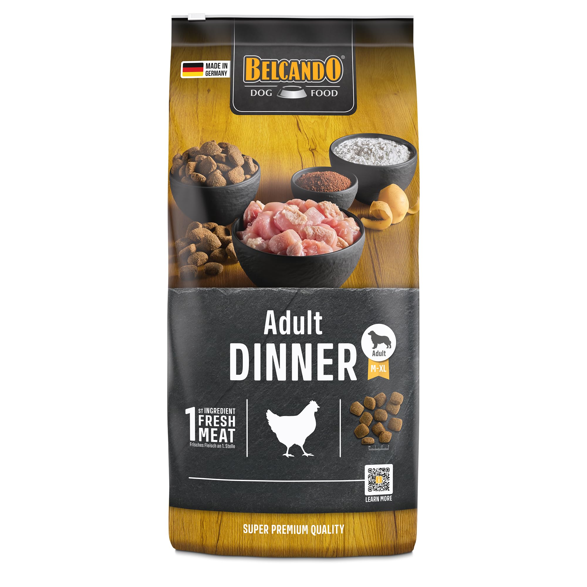 Belcando Adult Dinner [12,5 kg] Alimento para Perros | Alimento seco para Perros | Alimento Completo para Perros Adultos de Todas Las Razas a Partir de 1 año de Edad