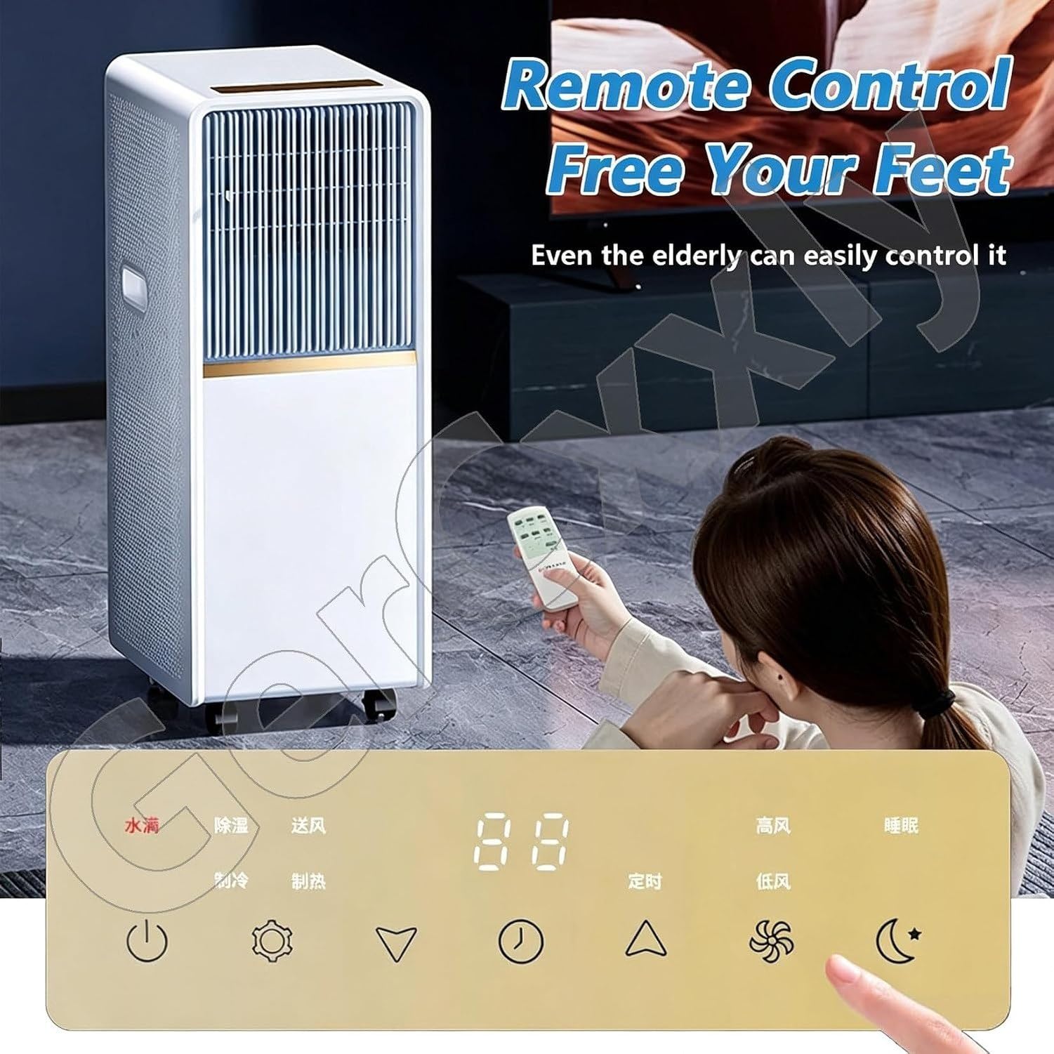 Aire Acondicionado Portátil 14000 BTU Enfriador Potente Unidad AC, Cool