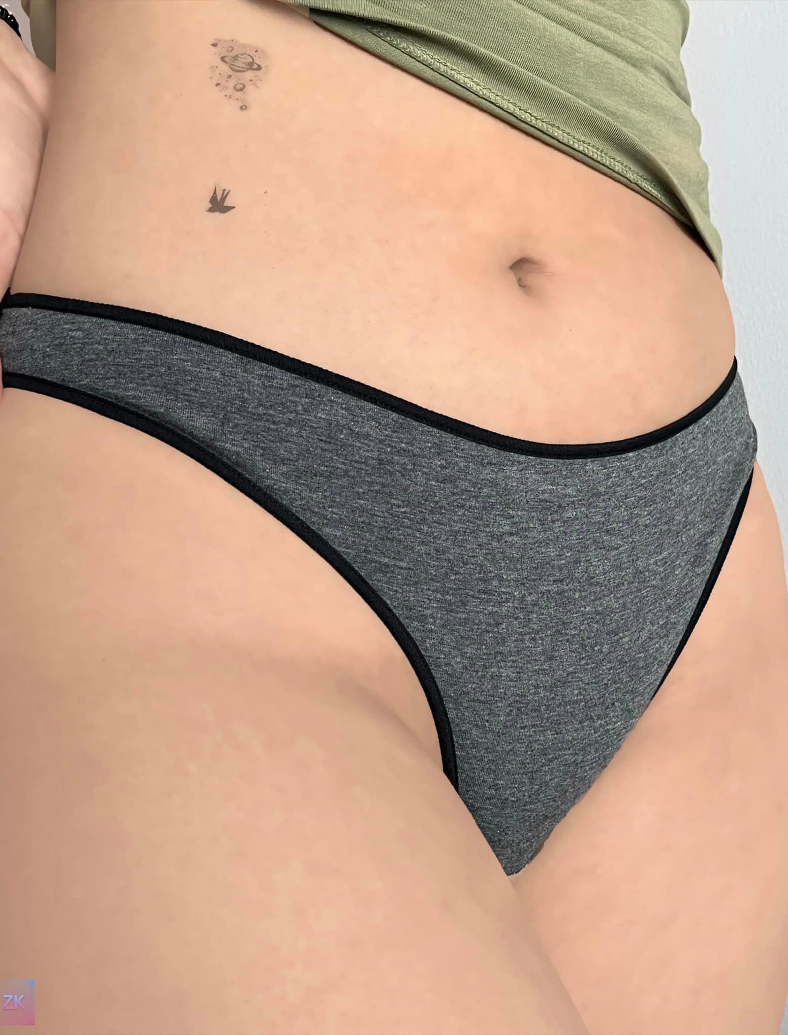 Damskie Bawełniane Stringi Sexy Tanga Briefs zestaw 3 szt