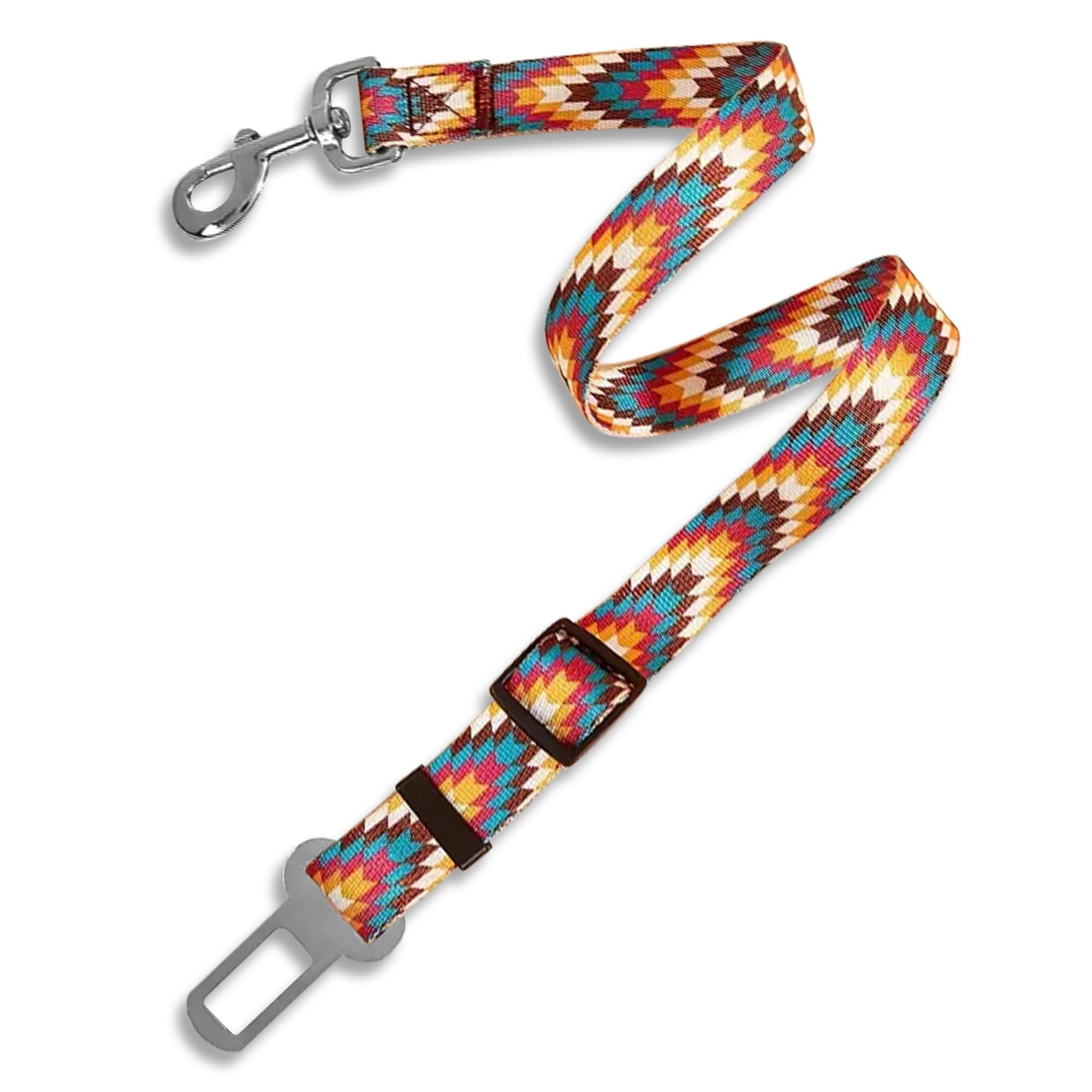 Homeaura Adjustable Nylon Pet Seat Belt for Car - Universal Fit for Dogs, Cats, and Ferrets - Secure Car Leash Harness for All Vehicles (Pack of 1)