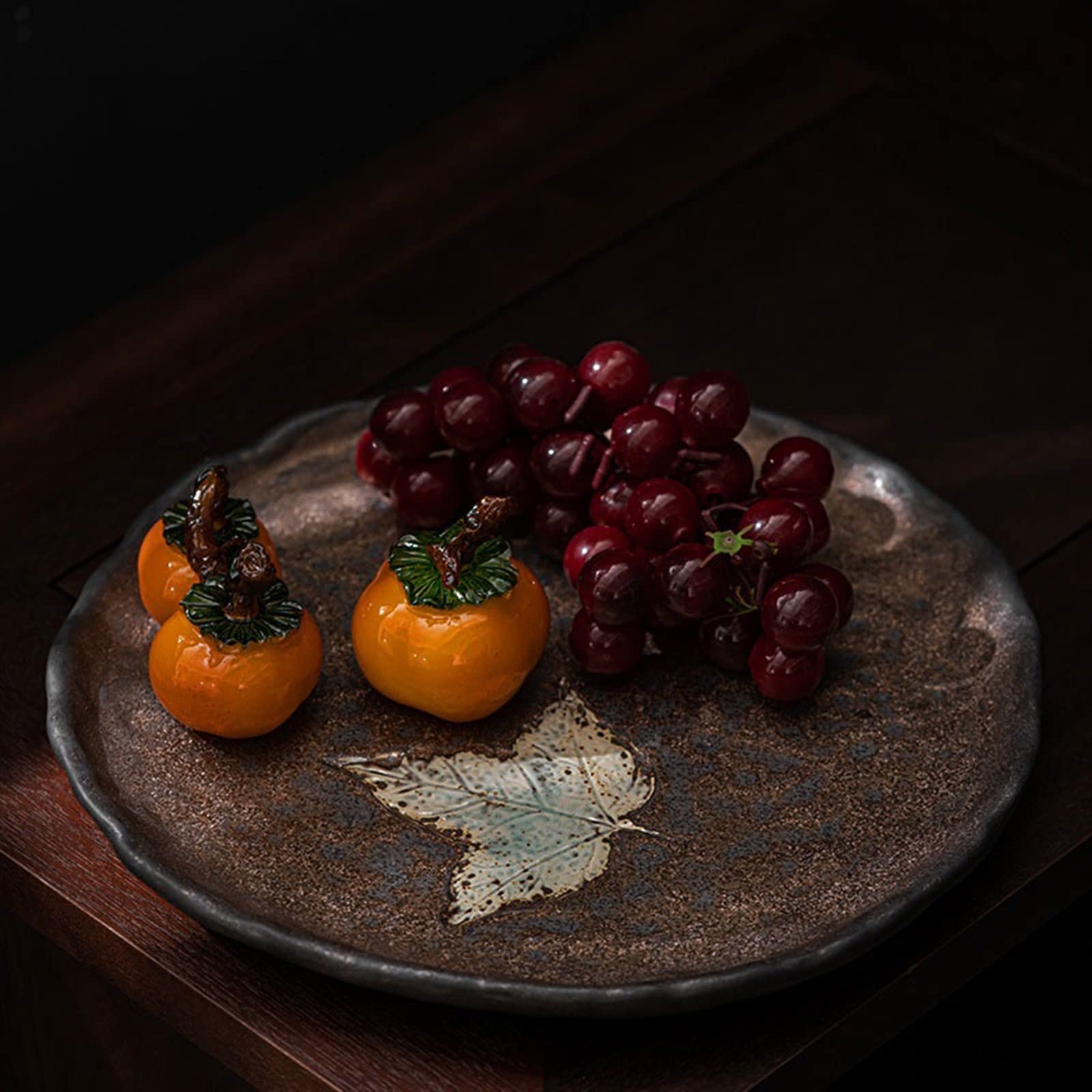 Tace Vintage szorstka taca ceramiczna Zen Home serwisowa zestaw do herbaty restauracyjna Tace do serwowania