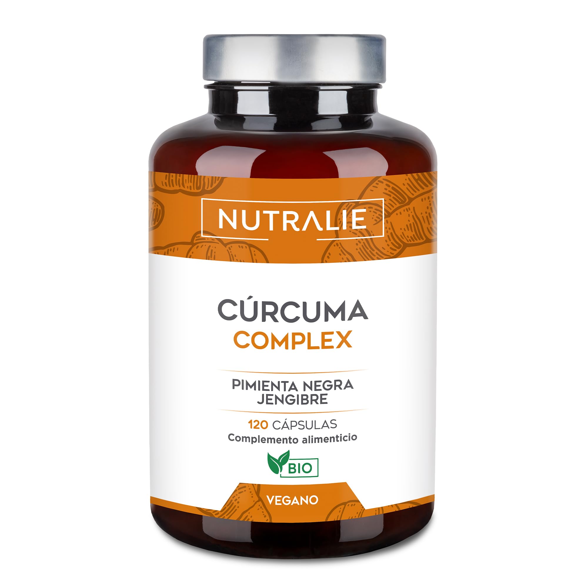 Nutralie Cúrcuma Orgánica con Jengibre y Pimienta Negra