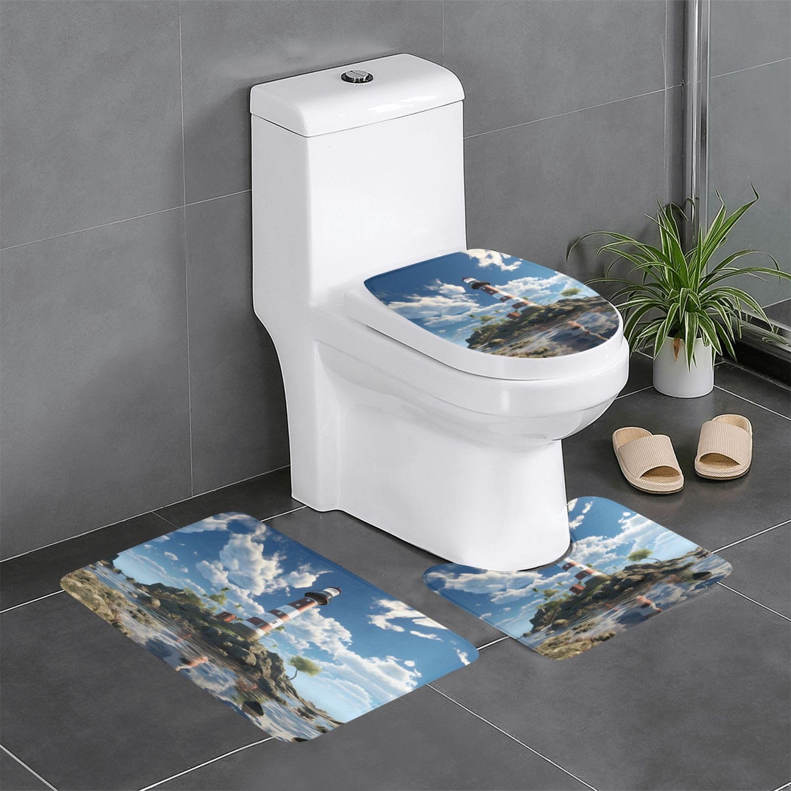 Tapis de bain antidérapant fini les glissades avec ce lot de 3 durable