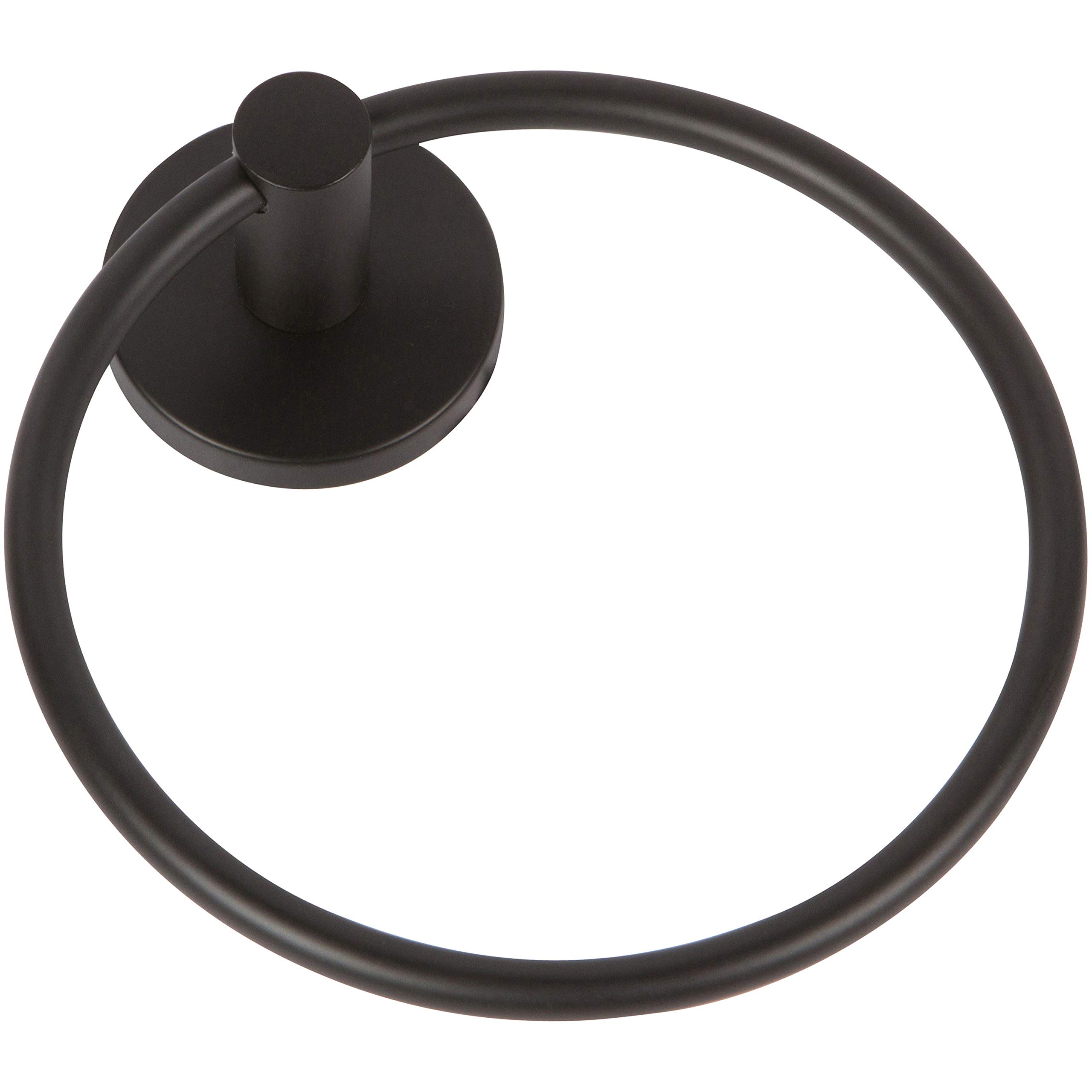 Delaney Black Towel Rings - Modern Bathroom Hardware -1