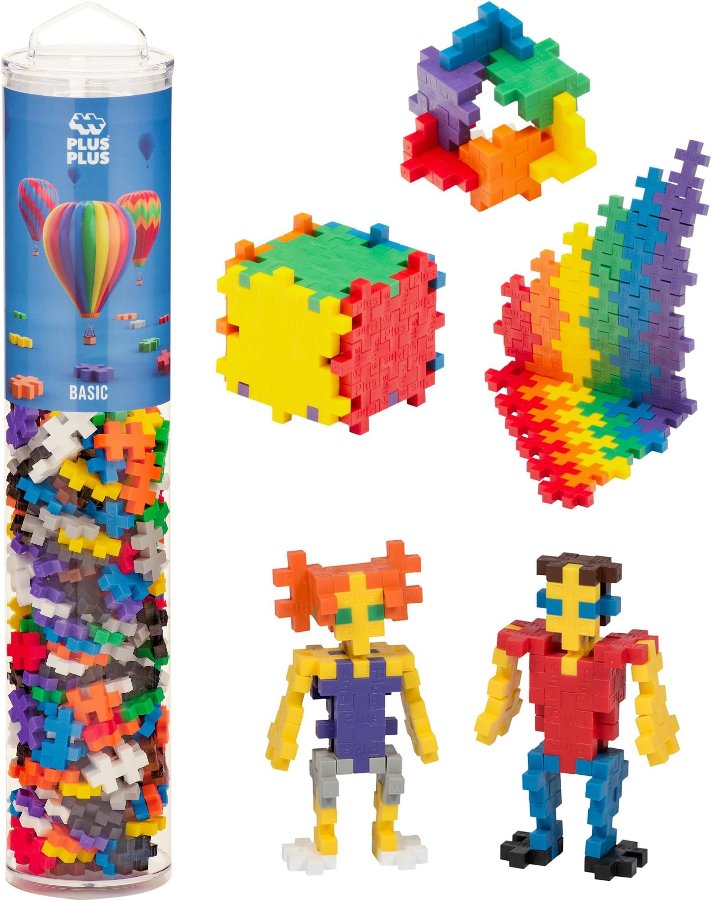 PLUS PLUS - Construction Building Toy, Open Play Tube - 240 Piece - Basic Color Mix