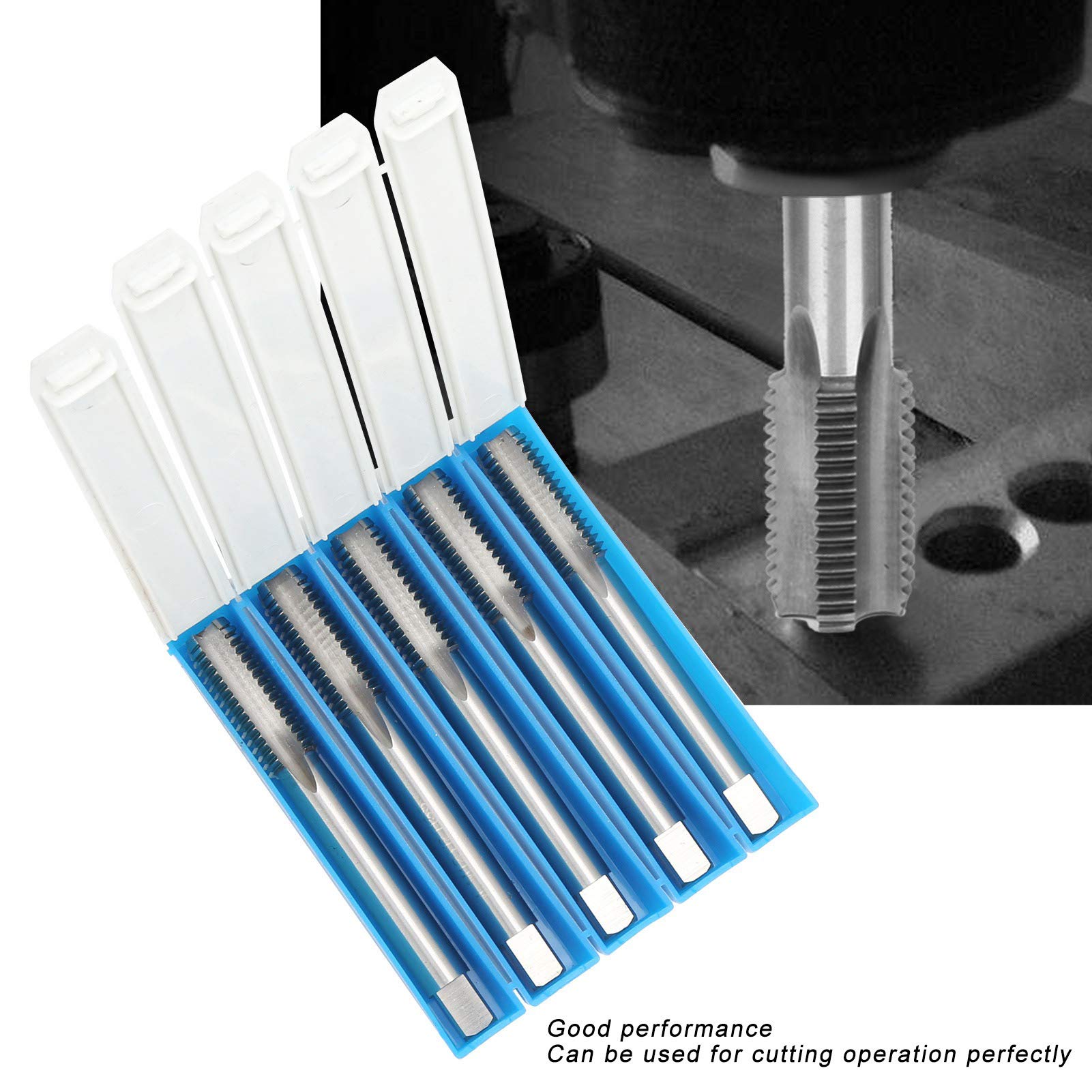 ANKROYU 5PCS Thread Tap, HSS Straight Flute Tap, Straight Flute Thread Tap, Thread Forming Tap, Thread Forming Tools for Stainless Steel Iron Alloy Steel