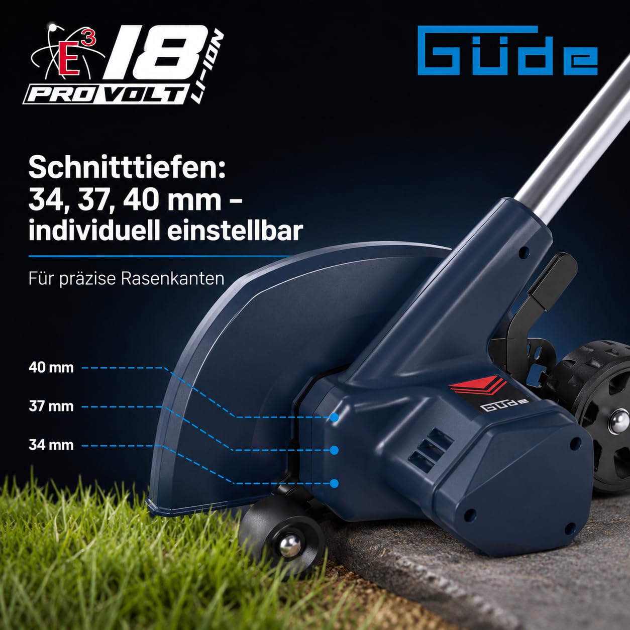 Güde Akku-Rasenkantenschneider RKS 18-201-05 inkl. 2Ah Akku & Ladegerät