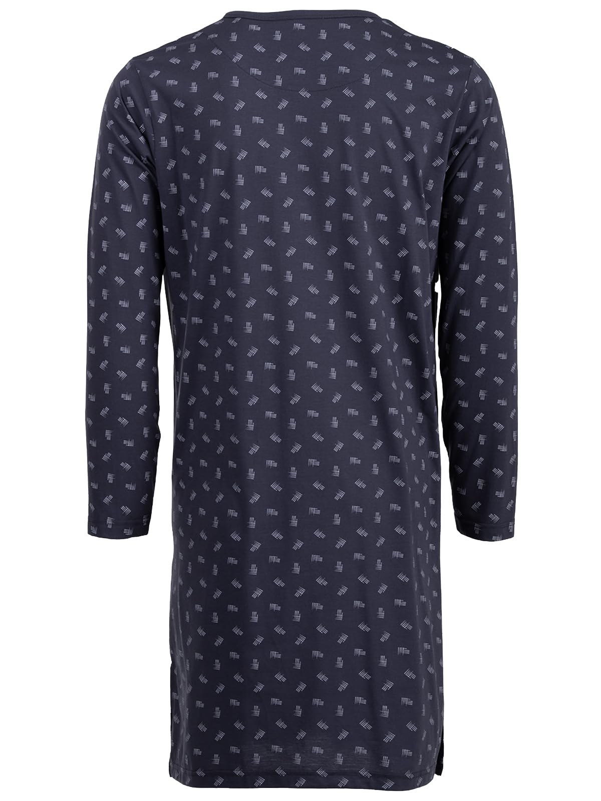 Chemise de nuit à manches longues pour homme Col montant Taille M-3XL