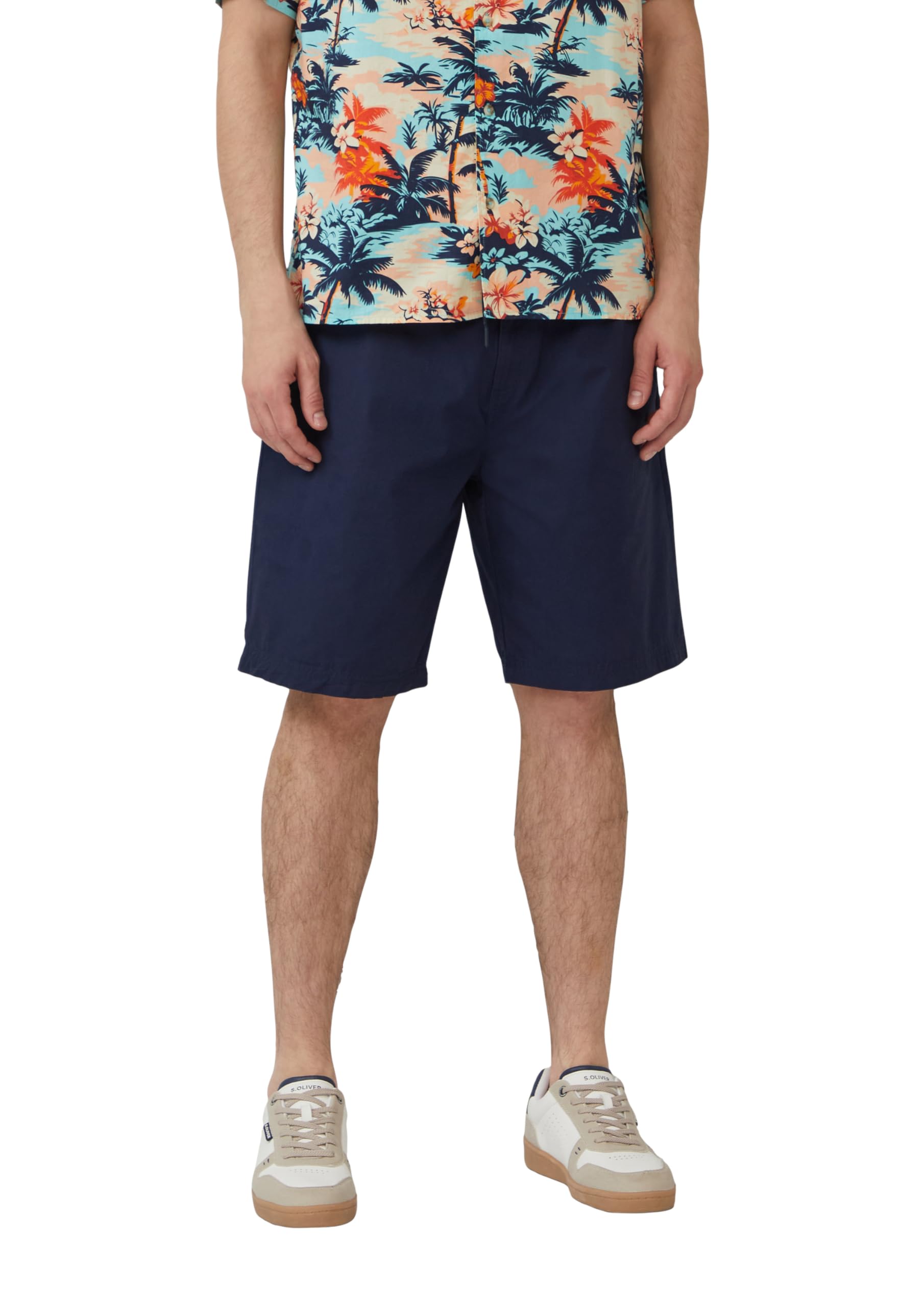 s.Oliver Detroit: Chino-Bermuda im Relaxed Fit mit Elastikbund