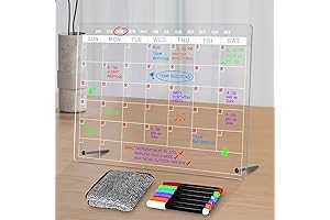 9x13" Acrylic Dry Erase Calendar Board