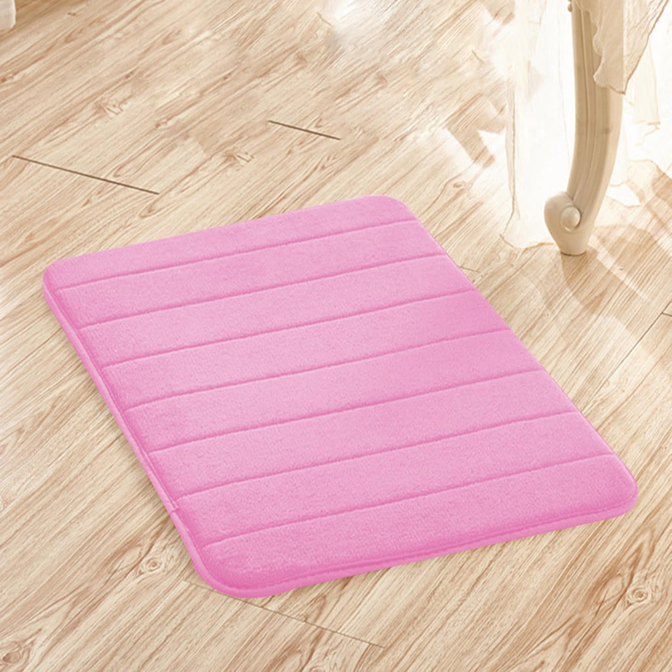 Tappeto da bagno assorbente, morbido, antiscivolo, per bagno, doccia, soggiorno, camera da letto (120 x 160 cm, rosa)