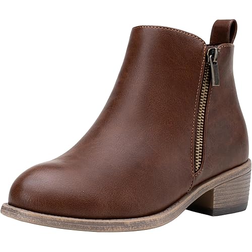 Jeossy Women's 905 Ankle Boots, Classic Low Heeled Short Booties, Casual Comfortable Boots with Wide Widths Available