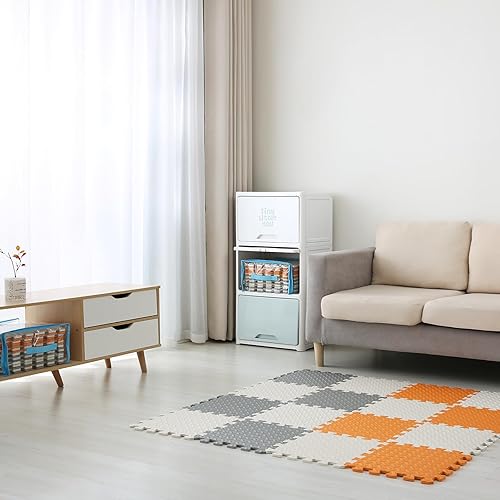 Miniatura 7 de Tapete de juego de espuma (16 piezasjuego), tapete de juego multicolor para bebé, tapete de espuma EVA no tóxica entrelazada, tapete de juego