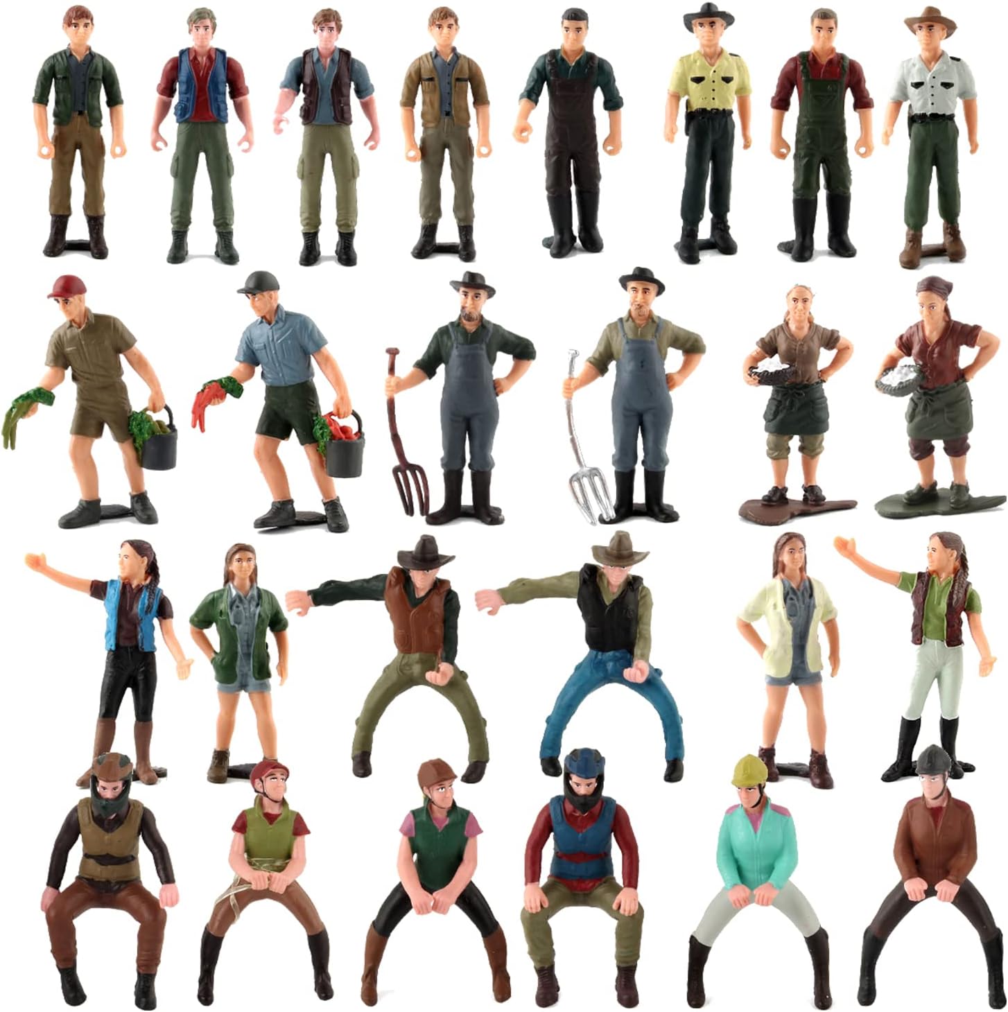 Buy 26 Pcs Farmer People Action Figures Realistic Miniature Hand