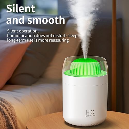 Miniatura 3 de Humidificador pequeño para plantas, humidificador de escritorio de niebla fría de 16.9 fl oz con luz nocturna, mini humidificadores de cactus de
