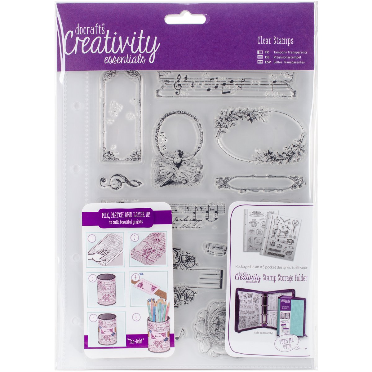 Docrafts Clear Stamp Set, One Size