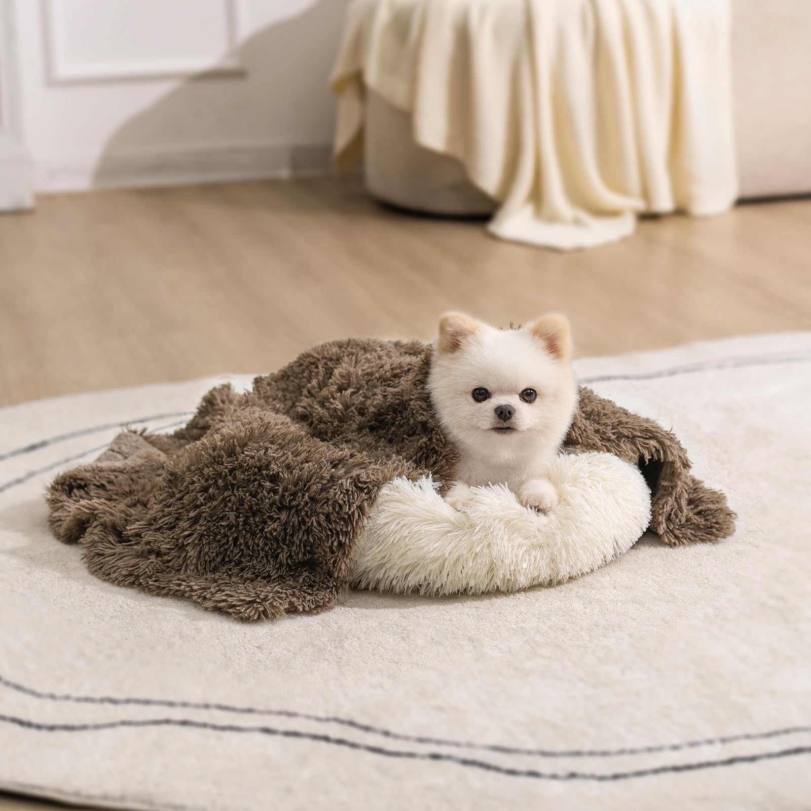 gogobunny Waterproof Dog Blanket for Couch & Furniture Protection - Super Soft Reversible Throw for Large Dogs & Cats, Calming Washable Fur & Sherpa