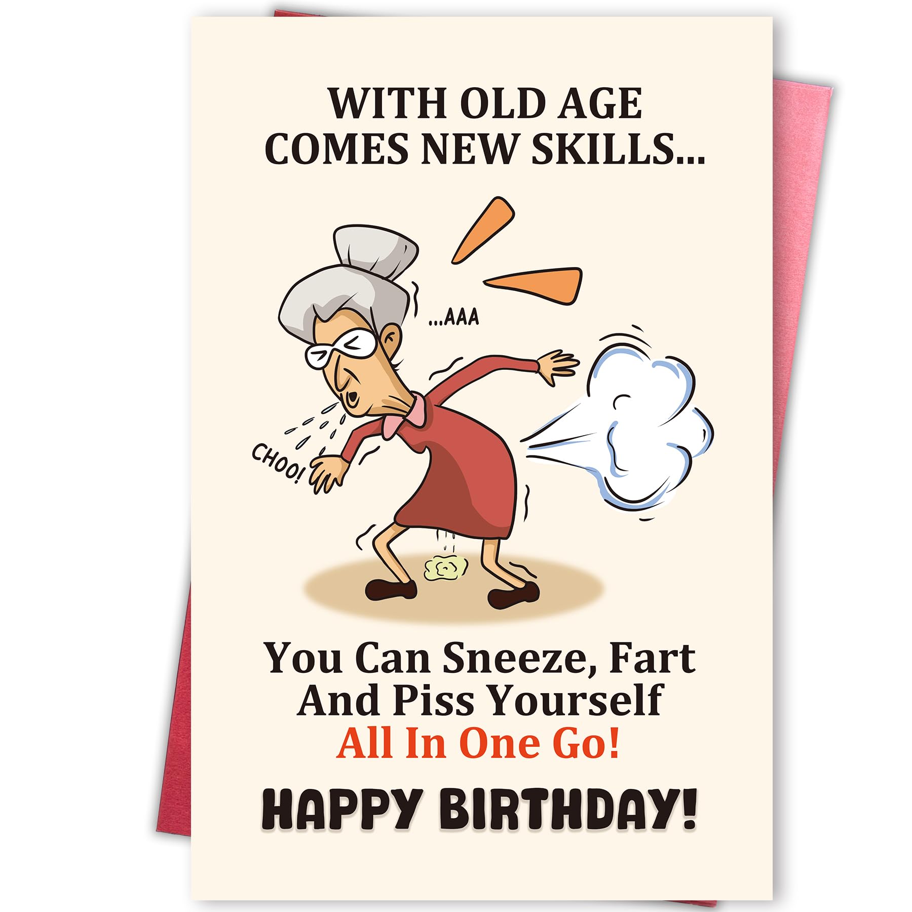 Vintage Old Ladies Birthday Funny Birthday Card (5x7) For Women With  Envelope (Vintage, image size:1800x1800