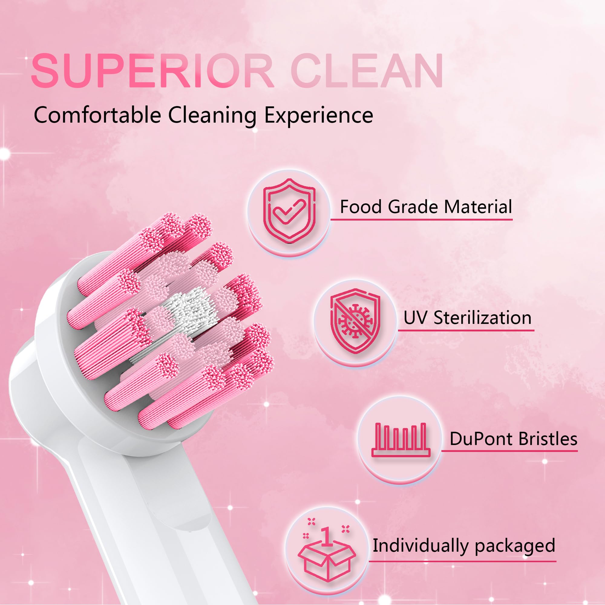Cabezales de cepillo de dientes de repuesto empaquetados individualmente para Oral B Braun, cabezales de cepillo de dientes eléctricos profesionales compatibles con Oral B Pro 1000/3000/5000